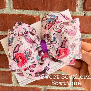 Mermaid Pinwheel Hair Bow